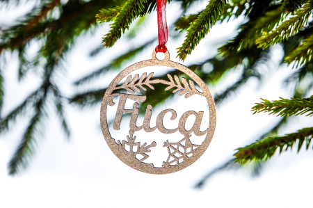 Decoratiuni pentru cei dragi - Decoratiune din lemn aurie cu - Cea mai buna fiica!