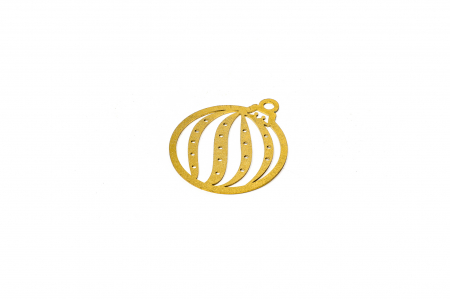 Decoratiune din lemn aurie Glob [1]