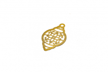 Decoratiune din lemn aurie Glob Lacrima model [1]