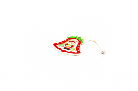 Decoratiune din lemn clopotel cu mos [2]