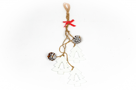 Decoratiuni Craciun - Decoratiune din lemn cu 3 braduti