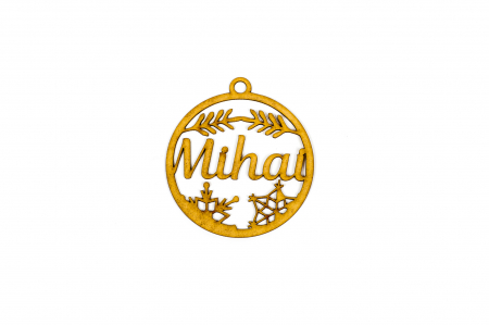 Decoratiuni cu nume - Decoratiune din lemn cu nume - Mihai