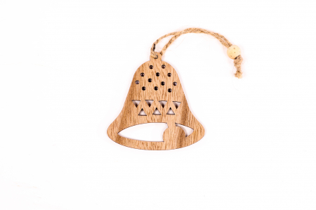 Decoratiune din lemn cu un clopotel [0]