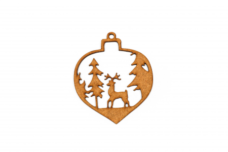 Decoratiune din lemn cu peisaj de iarna natur [1]