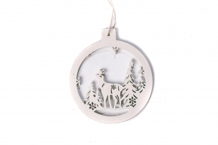 Decoratiune din lemn cu ren [1]