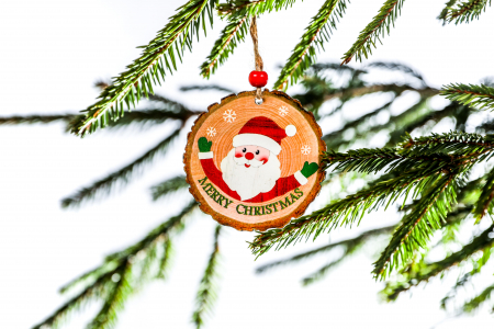 Decoratiune din lemn cu un mos [0]