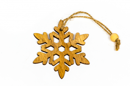 Decoratiune din lemn fulg de nea [0]