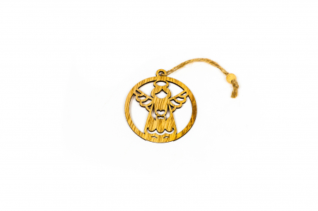 Decoratiune din lemn glob cu ingeras [1]