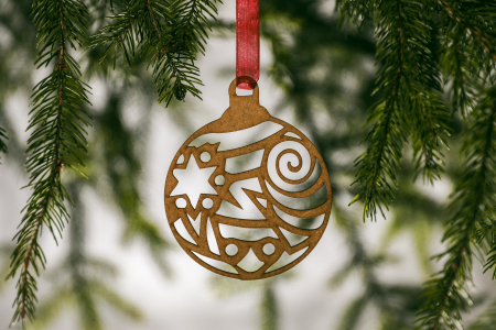 Decoratiuni cu peisaje de iarna - Decoratiune din lemn natur