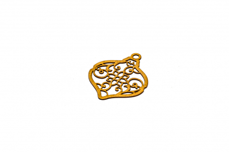 Decoratiune din lemn natur Glob cu model [1]