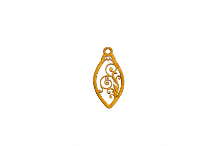 Decoratiuni Craciun - Decoratiune din lemn natur Glob Lacrima model