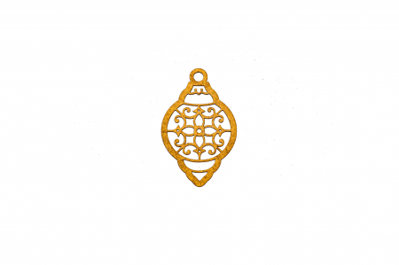 Decoratiuni Craciun - Decoratiune din lemn natur Glob Lacrima model