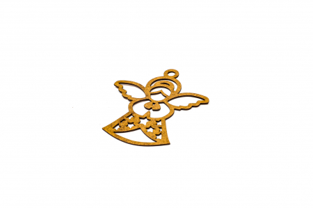 Decoratiune din lemn natur Ingeras [1]