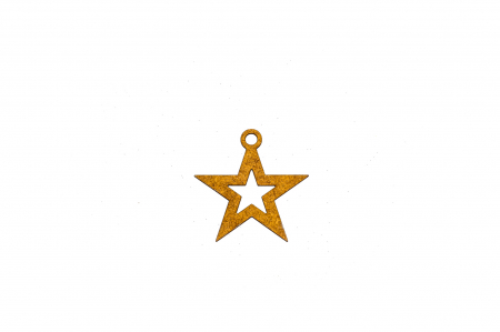 Decoratiuni cu peisaje de iarna - Decoratiune din lemn natur Stea