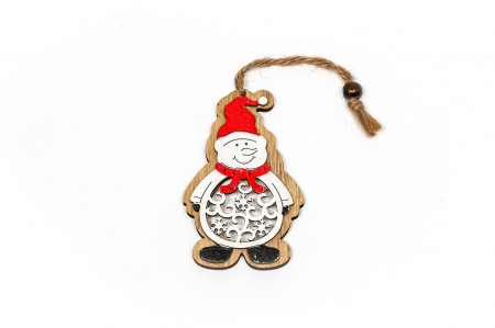 Decoratiune din lemn om de zapada [0]