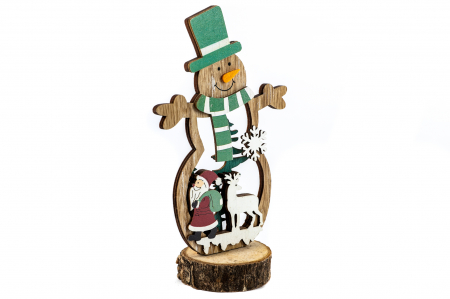 Decoratiune din lemn Om de Zapada [1]