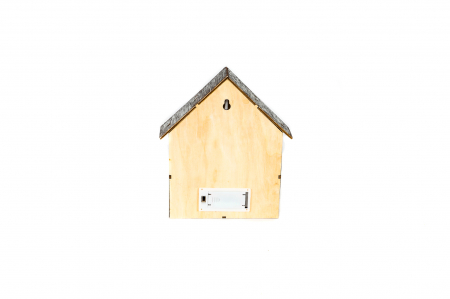 Casuta mare din lemn care lumineaza cu Mos Craciun [2]