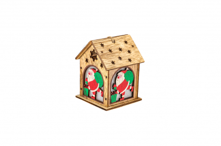 Casuta din lemn care lumineaza cu mos [1]