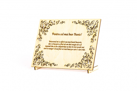 Diploma personalizata din lemn- Pentru cel mai bun Bunic! [1]