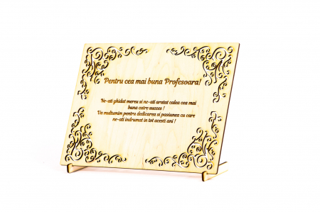 Diploma personalizata din lemn- Pentru cea mai buna Profesoara! [1]
