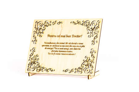 Diploma personalizata din lemn- Pentru cel mai bun Doctor! [1]