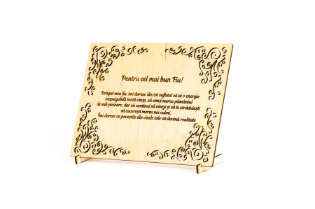 Diploma personalizata din lemn- Pentru cel mai bun Fiu! [1]