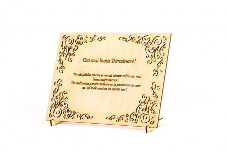 Diploma personalizata din lemn- Pentru cea mai buna Directoare! [1]