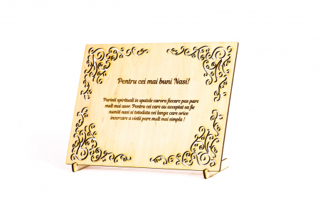 Diploma personalizata din lemn- Pentru cei mai buni Nasi! [1]