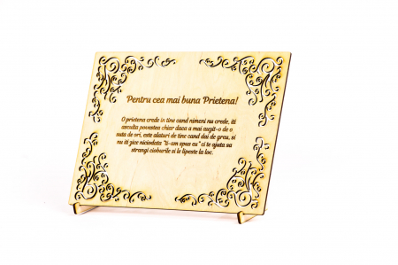 Diploma personalizata din lemn- Pentru cea mai buna Prietena! [1]