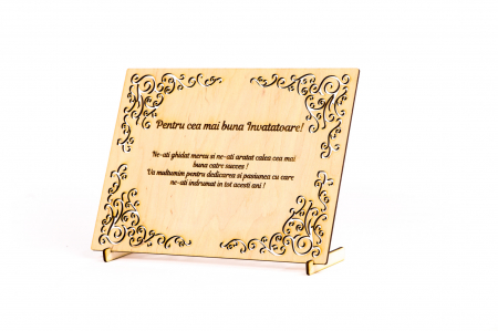 Diploma personalizata din lemn- Pentru cea mai buna Invatatoare! [1]