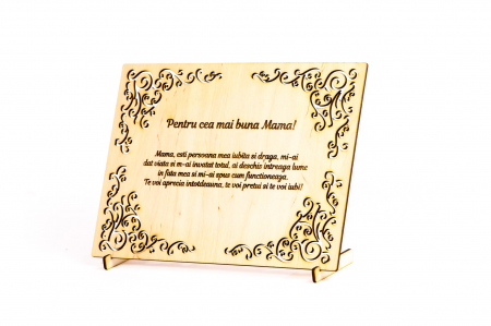 Diploma personalizata din lemn- Pentru cea mai buna Mama! [1]