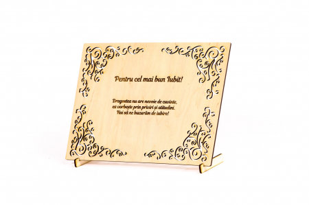 Diploma personalizata din lemn- Pentru cel mai bun Iubit! [1]