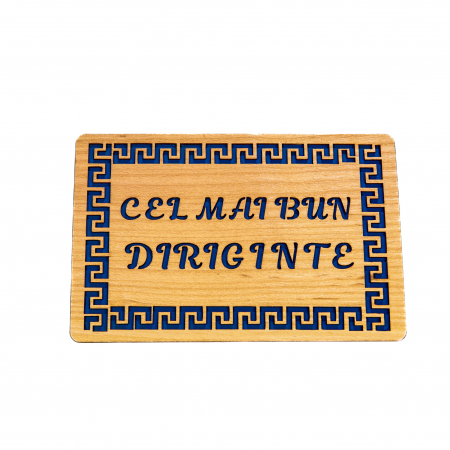 Agende din lemn - Felicitare personalizata din lemn - Cel mai bun diriginte!