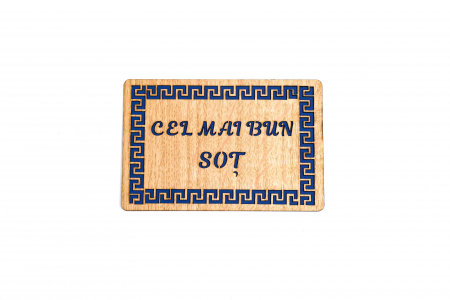 Cadouri pentru iubit - Felicitare personalizata din lemn - Cel mai bun sot!