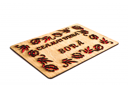 Felicitare personalizata din lemn - Cea mai buna sora! [1]