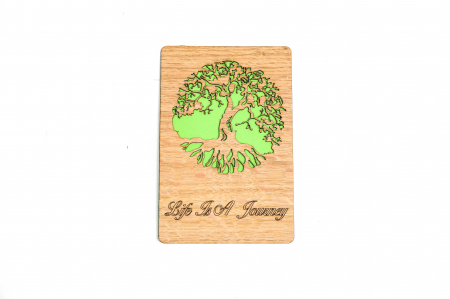Felicitare personalizata din lemn cu copacul vietii [0]