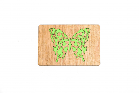 Felicitare personalizata din lemn cu un fluture [0]