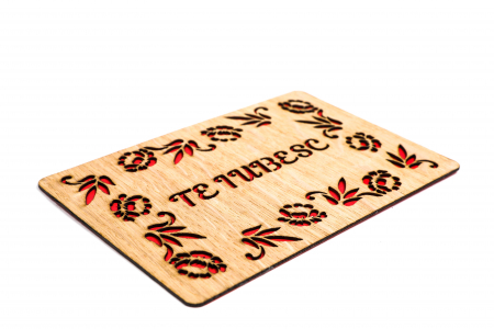 Felicitare personalizata din lemn - te iubesc! [1]