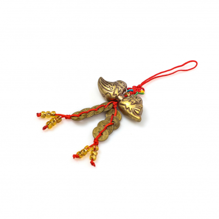 Amuleta Feng Shui cu 2 ratuste si monede chinezesti [2]