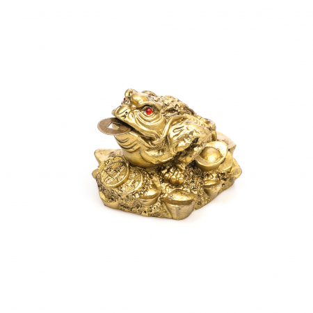 Statueta Feng Shui Broasca pe bani cu pepite [1]