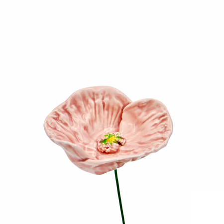 Flori din ceramica - Floare Ceramica MAC Roz- mare