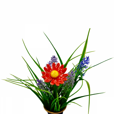 Flori din ceramica - Floare Ceramica MARGARETA Rosu- mare