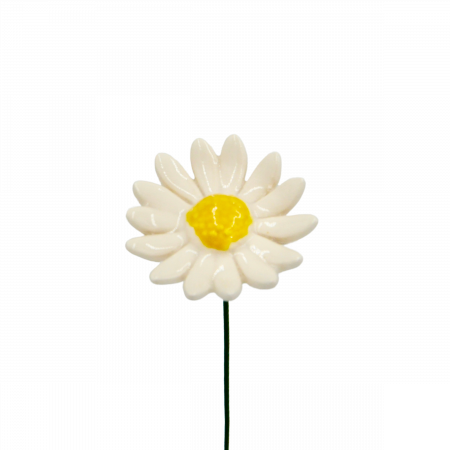 Flori din ceramica - Floare Ceramica MARGARETA Alb- mare