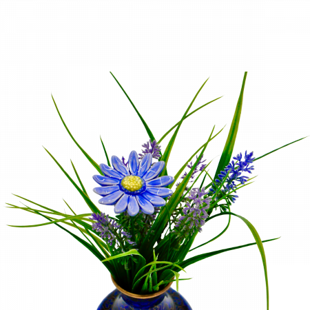 Floare Ceramica MARGARETA Albastru- mare [2]