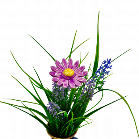 Floare Ceramica MARGARETA Mov- mare [1]