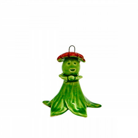 Flori din ceramica - Floare Ceramica Zana Florilor -Rosu - mare