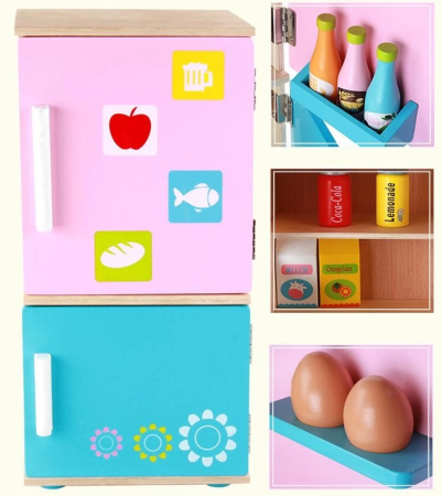 Frigider cu utilitati din lemn pentru copii- Joc Montessori [2]