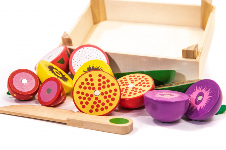 Fructe si legume din lemn cu magnet - jucarii Montessori [1]