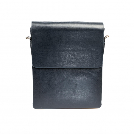 Geanta piele barbati mare cu inchidere pe magnet- albastra [0]