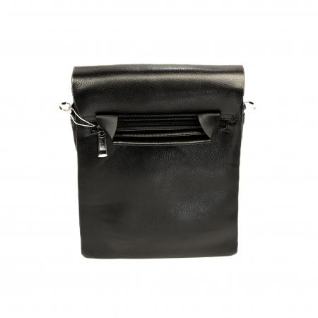 Geanta piele barbati mare cu inchidere pe magnet- neagra [6]